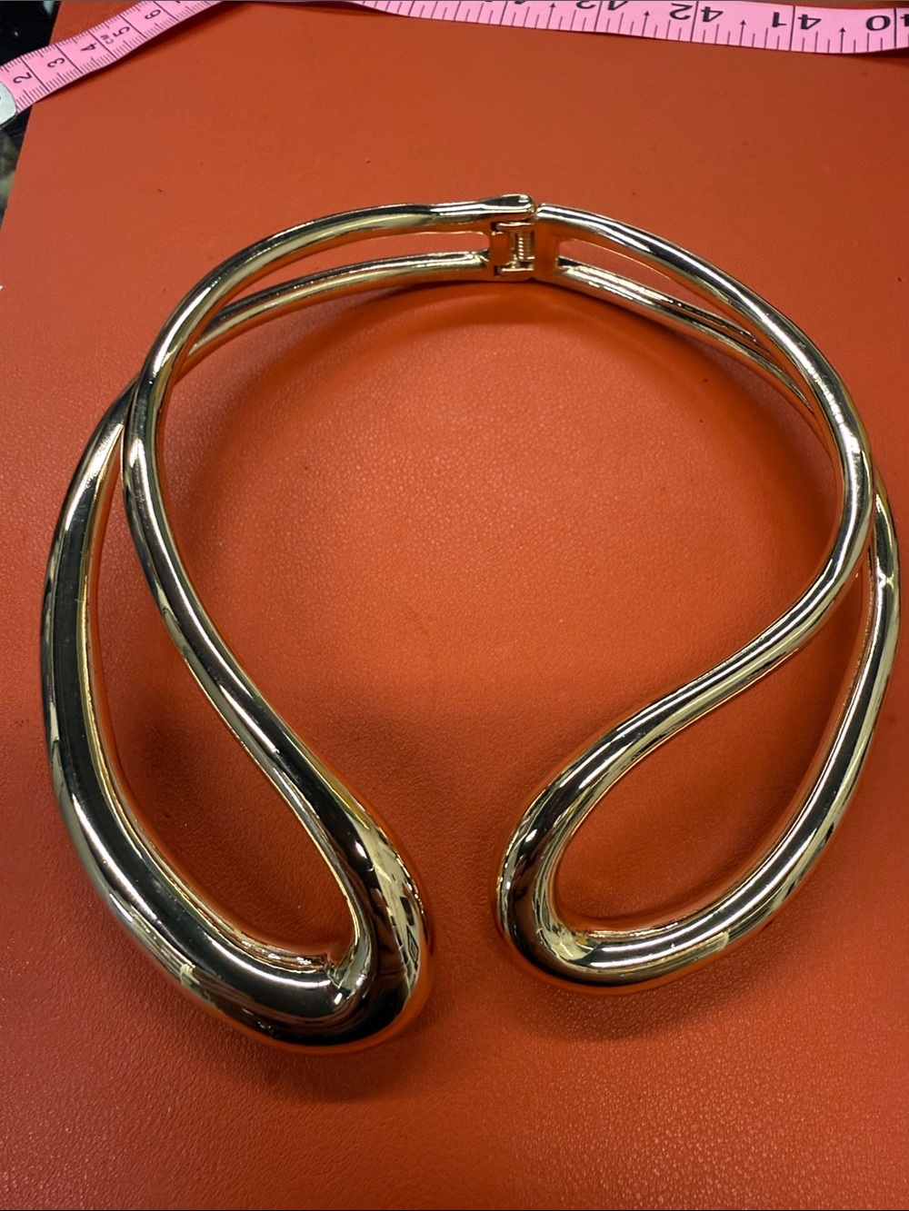 Zara Sculptural Gold Collar Necklace